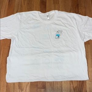 White womens graphic tee